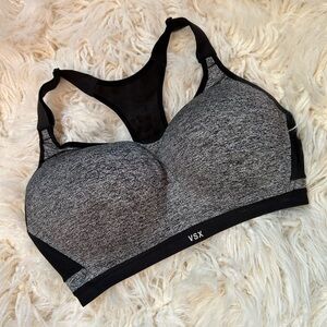 VSX Heathered Black Sports Bra